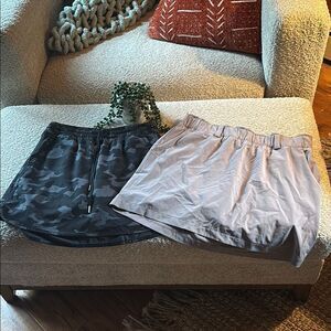 Set of Two Skirts - Camouflage and Light Gray